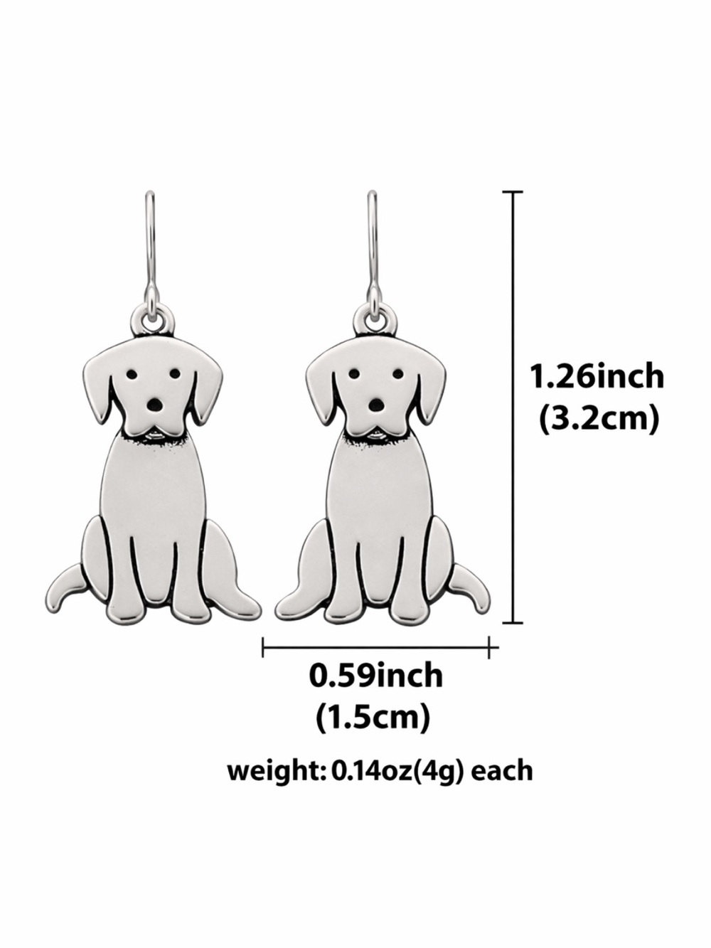 NWT Silver Labrador Retriever Earrings - Dog Dangle Mom Jewelry
C3 - Picture 3 of 4